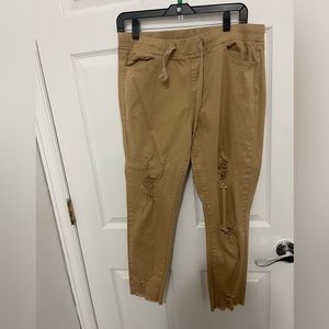 Distressed, jogger pant